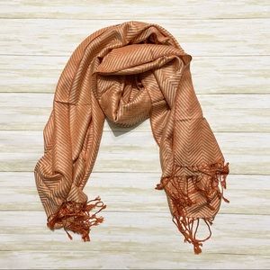 Orange and Gold Pashmina Scarf